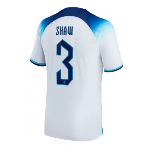 Fotballdrakt Herre England Luke Shaw #3 Hjemmedrakt VM 2022 Kortermet